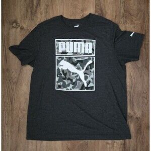Puma Men T Shirt XL Camo Graphic Logo Cotton Casual Sportswear TeeSportswear Tee